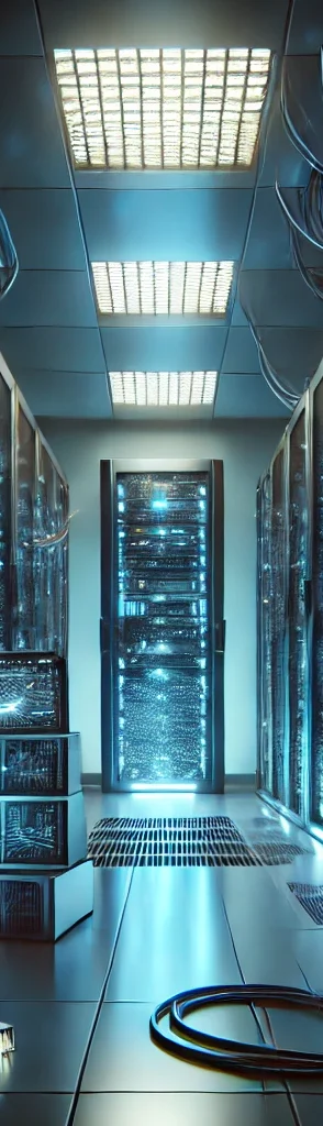 Darstellung eines Server Raumes.